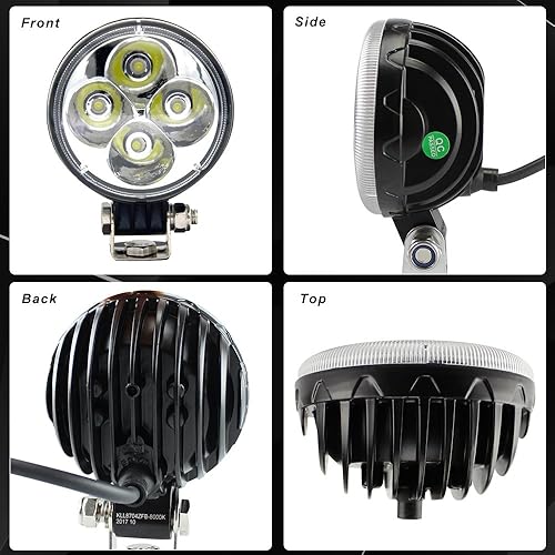 Miniatura 5 de Foco LED redondo de 3 pulgadas para motocicletas todo terreno, 4x4, Jeep, SUV, ATV, tractor, barco, 6000 K