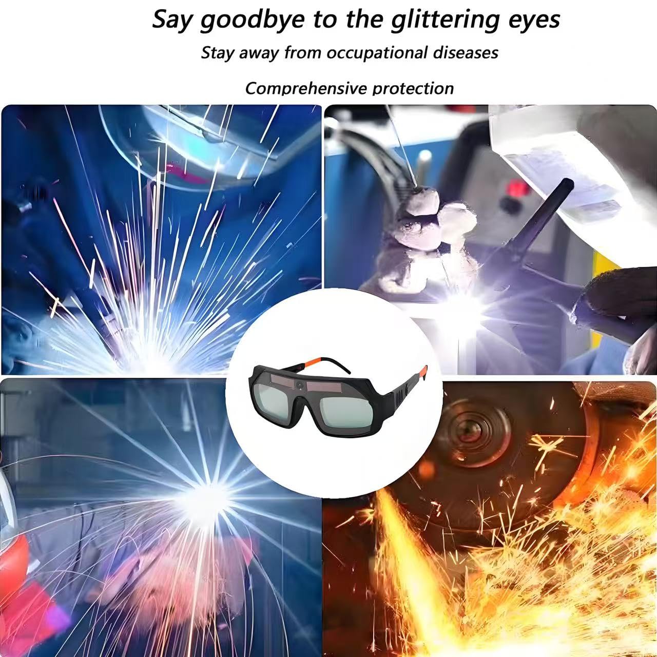 Welding glasses, auto darkening goggles, safety welding goggles, solar welder mask, electric welding eye protection - Image 3