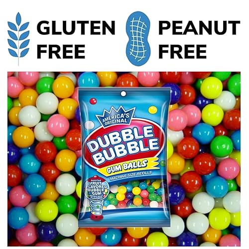 Miniatura 8 de Dubble Bubble Mini Gumball - Recambios para máquina de chicles de 5 onzas (paquete de 3), 12 pulgada y 0.512 in de sabor a fruta surtida, paquete
