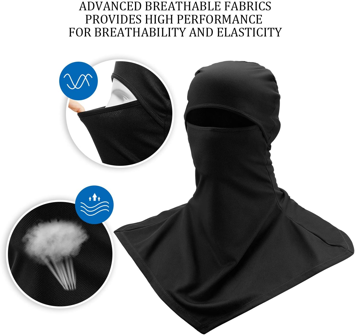SATINIOR 3 Piece Balaclava Face Cover Sun Protection Neck Cover Summer Balaclava Motorcycle Face Mask for Men Women - Image 8