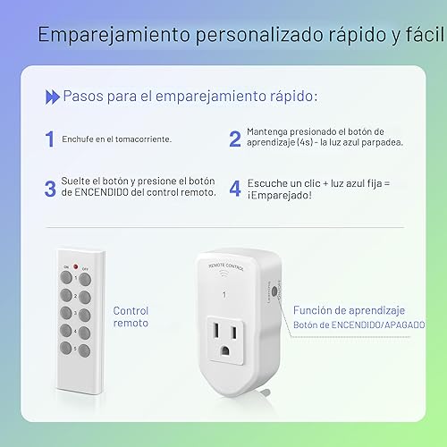Vista 7 de Century Interruptor de salida eléctrica inalámbrico con control remoto, ES1513-5-2, 1200.00watts, 120.00 volts