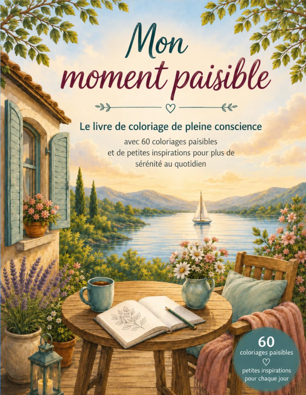 Mon moment paisible: Le livre de coloriage de pleine conscience avec 60 coloriages paisibles et de petites inspirations pour plus de sérénité au quotidien