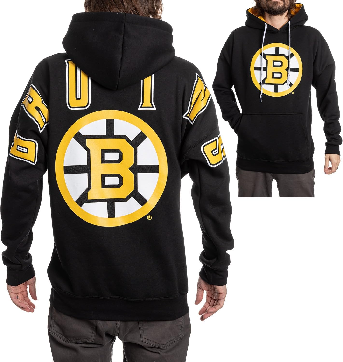 Calhoun NHL Arm-to-Arm Team Logo Hoodie – Officially Licensed Pullover Sweatshirt for Men | Warm Fleece Fan Gear