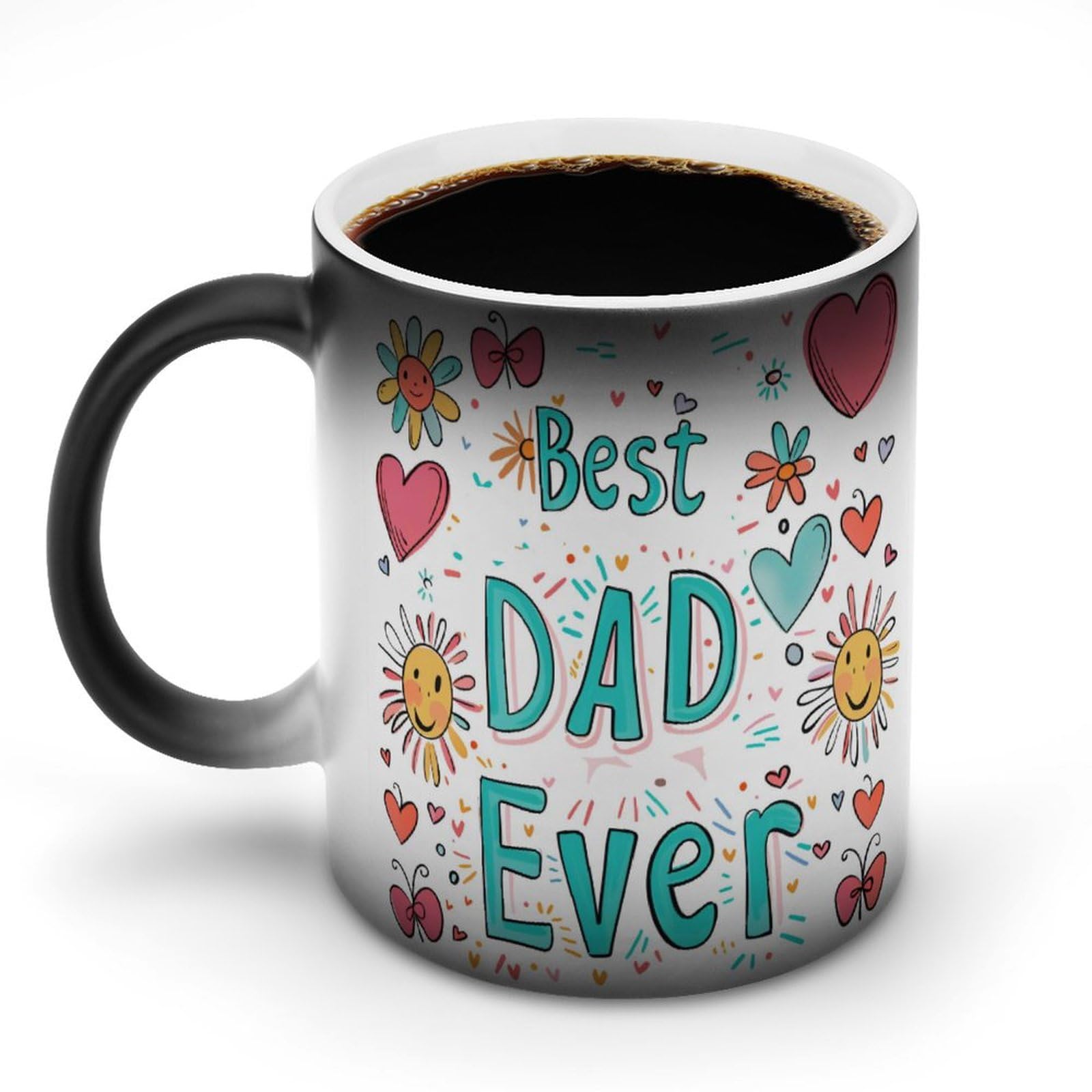 Magic Color-Changing Mug, Lead-Free Ceramic - Fade-Resistant Print, Anti-Tip Grip - Perfect for Home/Office/Café, Great Gift for Birthdays/Valentine’s Day