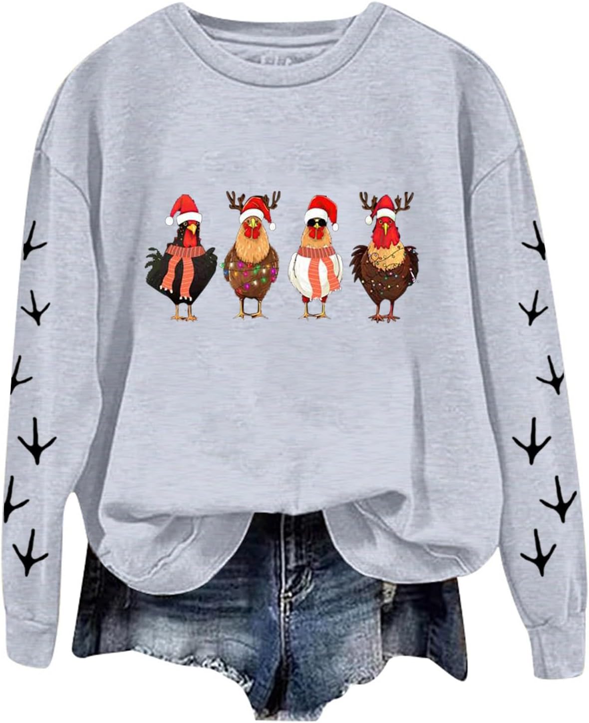 BCDlily Women's Novelty Sweatshirts T-Shirt Funny Party Holiday Pullover Sweatshirt Pullover Sweater Pullovers Tops
