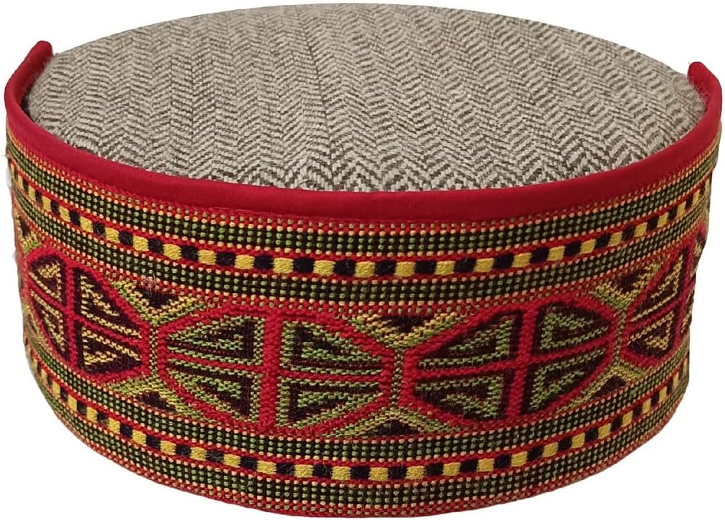 Unisex Woolen Kullu Cap (Pack of 1) (TS0349D_Broad Octagon-Plus Pattern Small_Free Size)