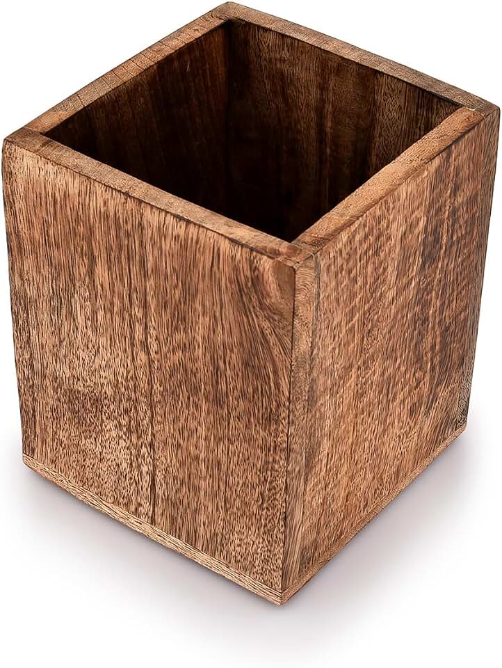 Mango Wood Utensil Holder