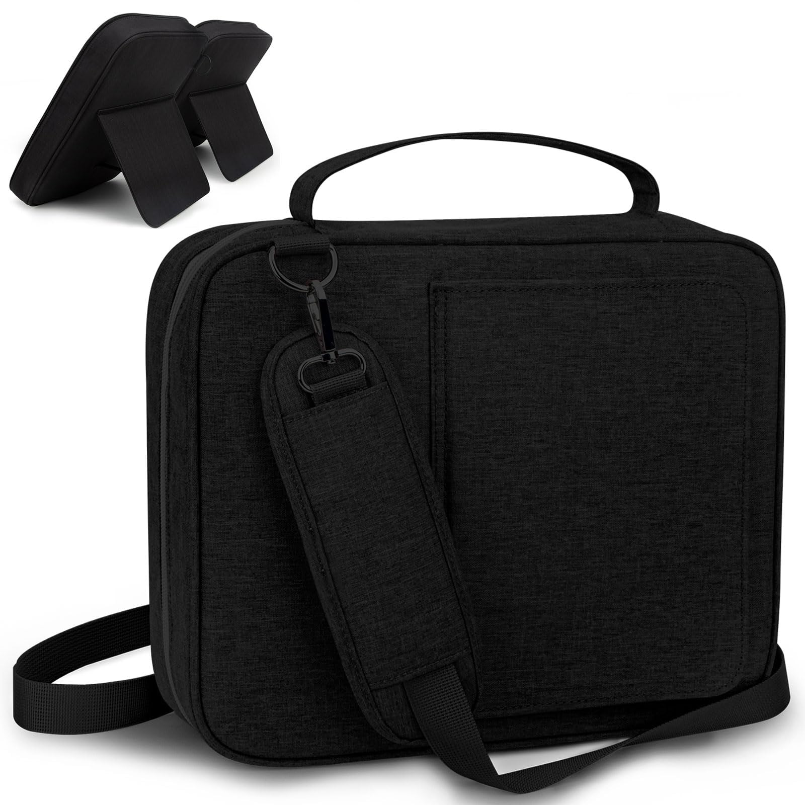 CITYCHASE Bible Covers for Men & Women, Bible Case Carrying Church Bag with Book Stand, Bible Bag with Handle, Zipper and Multi-Pockets for Scripture Study Bible Protector, Black, 28 x 21.6 x 6 cm (11