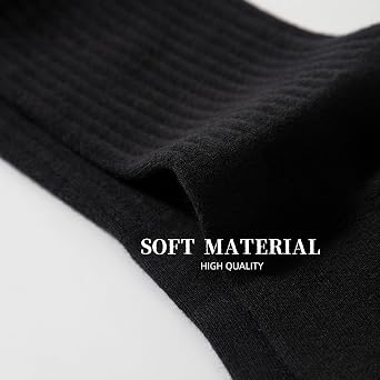 Ndoobiy 6 Pairs Mens Cotton Crew Socks for Men Size 9-11 Size 10-13