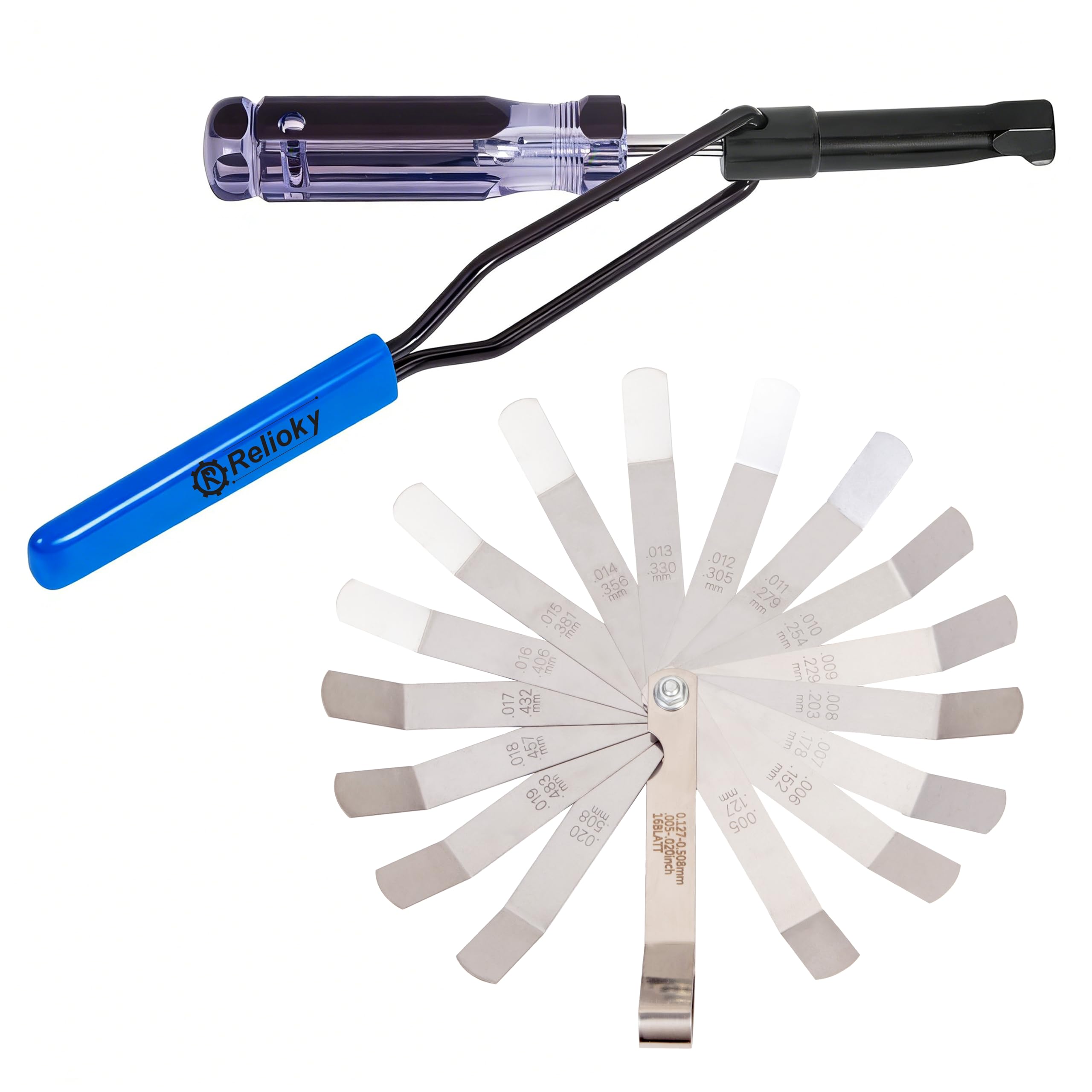 Valve Adjustment Tool for 10mm Jam Nut,with Angled Feeler Gauge, Slotted Valve Adjusting Stud,Valve Lash Adjustment Tool for Honda,Toyota,Nissan and Other Japanese Car Engines