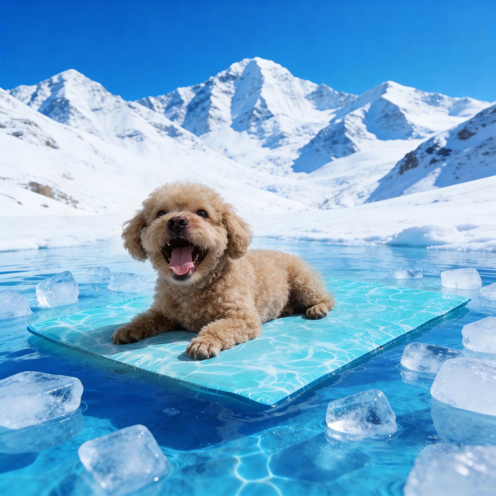 Pawtasy Cama refrescante Perros Manta refrigerante para Perro y Gatos Cama Fria de Verano Alfombra Alfombrilla refrescante colchoneta Fresca para Mascotas medianos L 90 x 50 cm