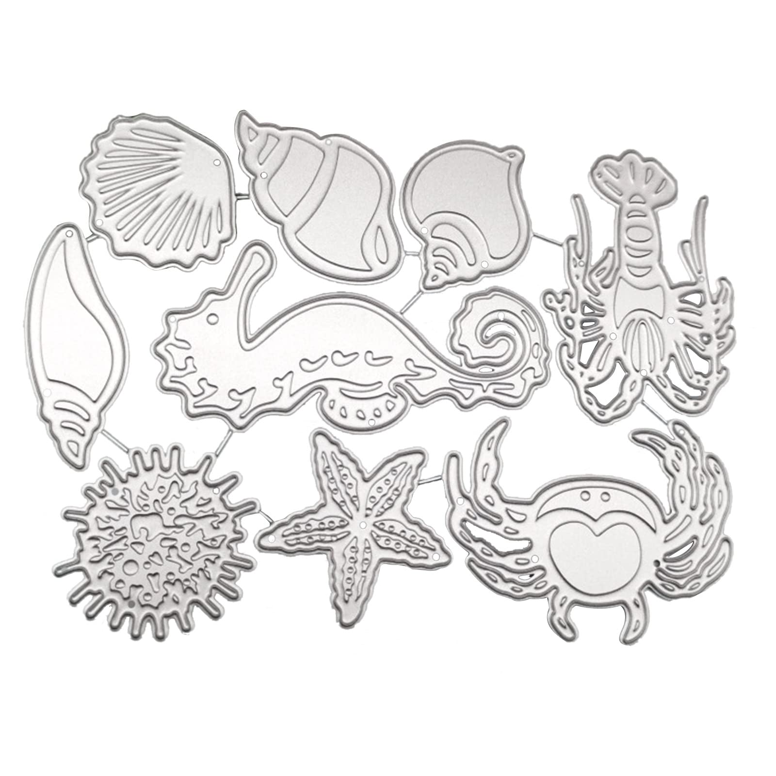 Set Fustelle In Metallo Per Scrapbooking – Formato 10x11 Cm – Per Goffratura E Taglio – Compatibile Sizzix, Cuttlebug