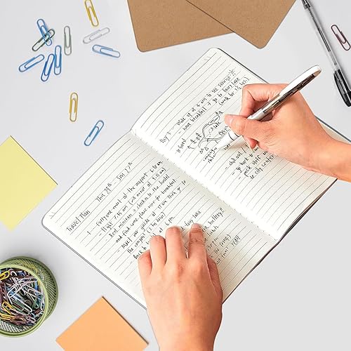 Miniatura 7 de Juego de 90 cuadernos Kraft tamaño A5, 68 páginas, diario de notas de línea, adecuado para niños, niñas, mujeres, estudiantes, columna vertebral