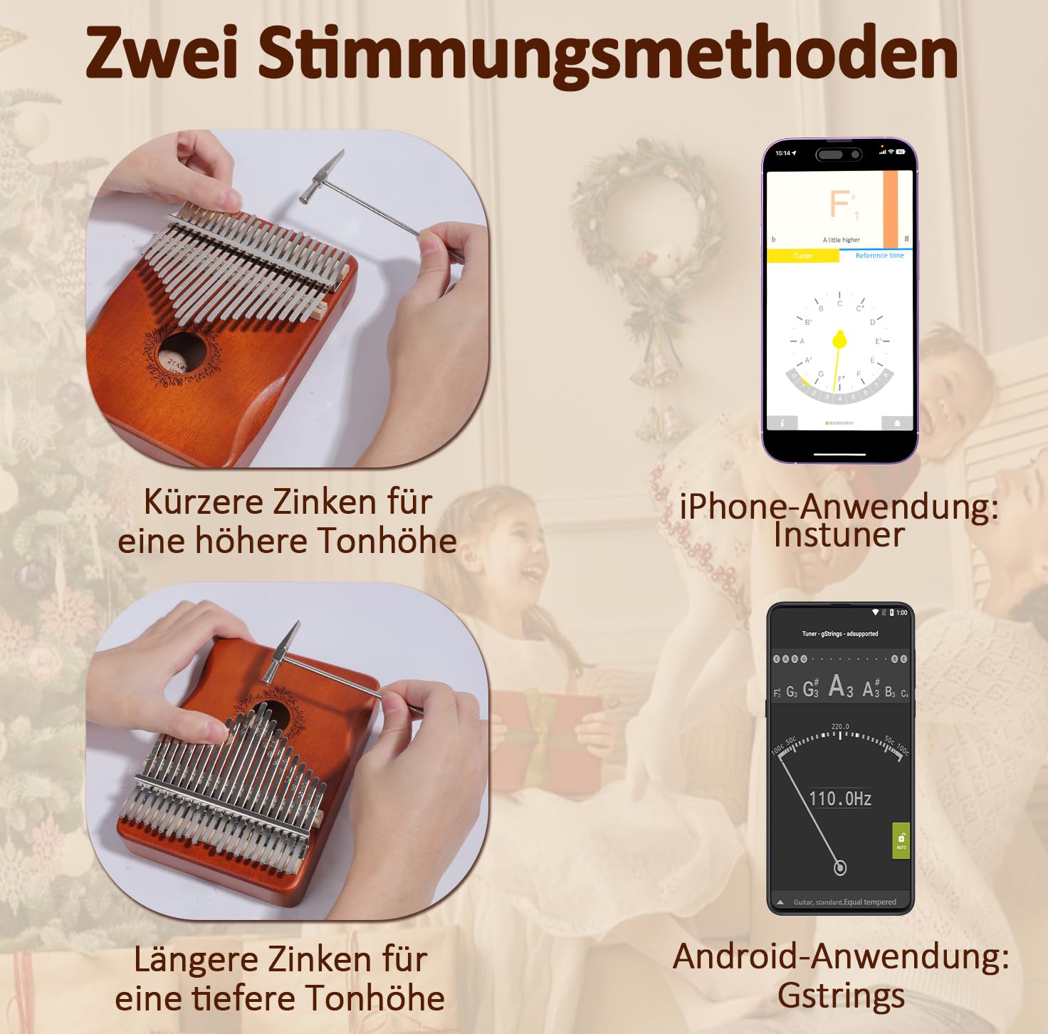 Kalimba 21 Klawiszy Fortepian Kciuk