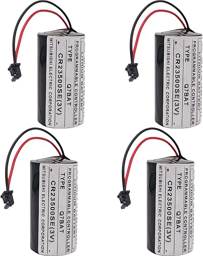 Miniatura 1 de Paquete de 4 baterías Q7BAT, CR23500SE 3V 6000mAh PLC batería de repuesto (paquete de 4)