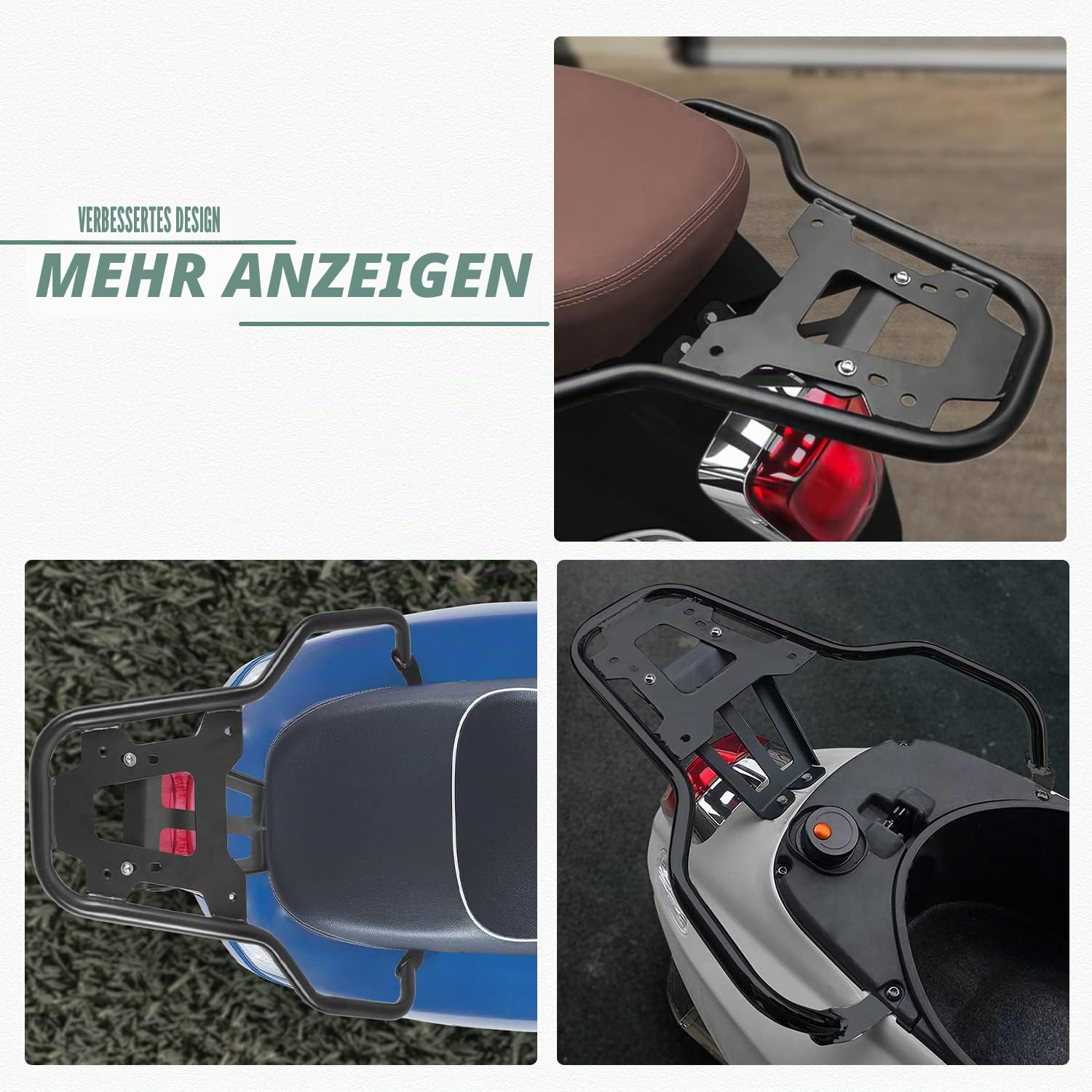 Motorrad Gepäckträger Hinten für Vespa GTS300 300 GTS, Roller Regalträger Hinterradgepäckträger Top Case Halterung Beifahrer Haltegriff