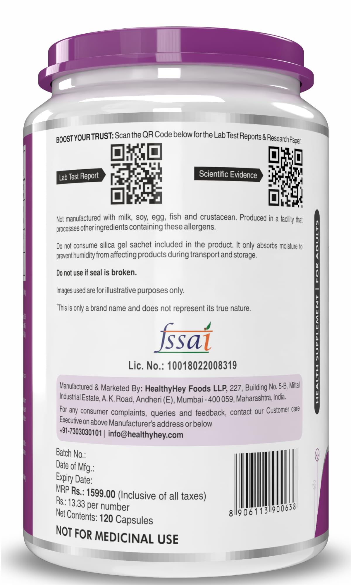 HealthyHey Natural Vitamin D3 + K2 MK-7 | 100% Vegetarian Vitamin D3 & K2 Benefits Bone Health - 120 Capsules — Amazon image 9