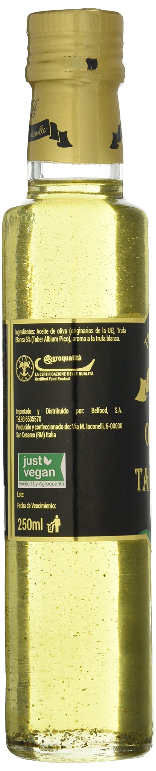 La Rustichella - Aceite de Oliva de Trufa Blanca 250ml , Vegano , Sin Gluten , Sin Colesterol - Delicadeza Italiana