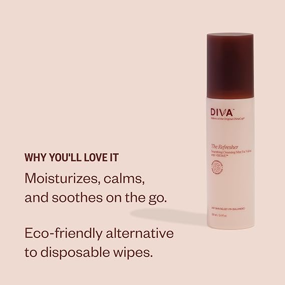 DIVA Refresher, Fragrance-Free Spray Vulva Cleanser, 100 mL