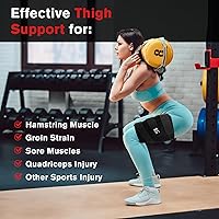 Vista 2 de Thigh Brace Support - Non-Slip, Comfortable Hamstring Brace and Thigh Wrap for Men & Women - Thigh Compression Sleeve, Ideal for Muscle Recovery