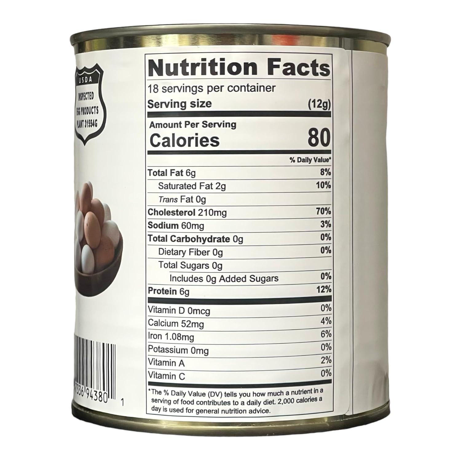 Future Essentials Canned Powdered Eggs (Full Case (12-Pack))