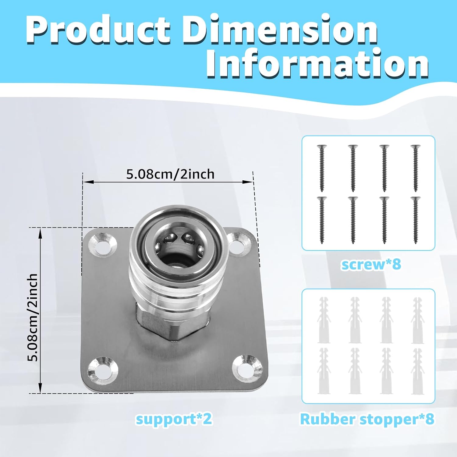 2Pcs Pressure Washer Foam Cannon Holder, Foam Cannon Bracket Mount Organizer, Wall Mounted Pressure Washer Accessories Storage Rack, 1/4inch Quick Connect Pressure Washer Nozzle Tip Holder
