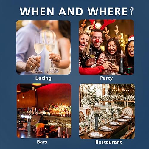 Miniatura 7 de Juego de abridor de vino eléctrico 5 en 1 con cortador de láminas  Kit de sacacorchos automático incluye vertedor aireador de vino y 2 tapones de