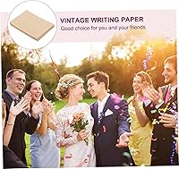 Vista 3 de Juego de papel de escritura retro, 100 hojas de letras rayadas, estacionario, sabor vintage