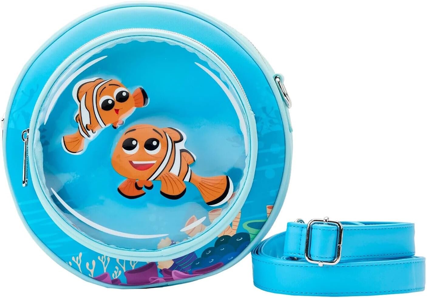 Loungefly Finding Nemo 20th Anniversary Bubble Pocket Crossbody Bag | Nemo & Marlin Ocean Fish Fashion Purse