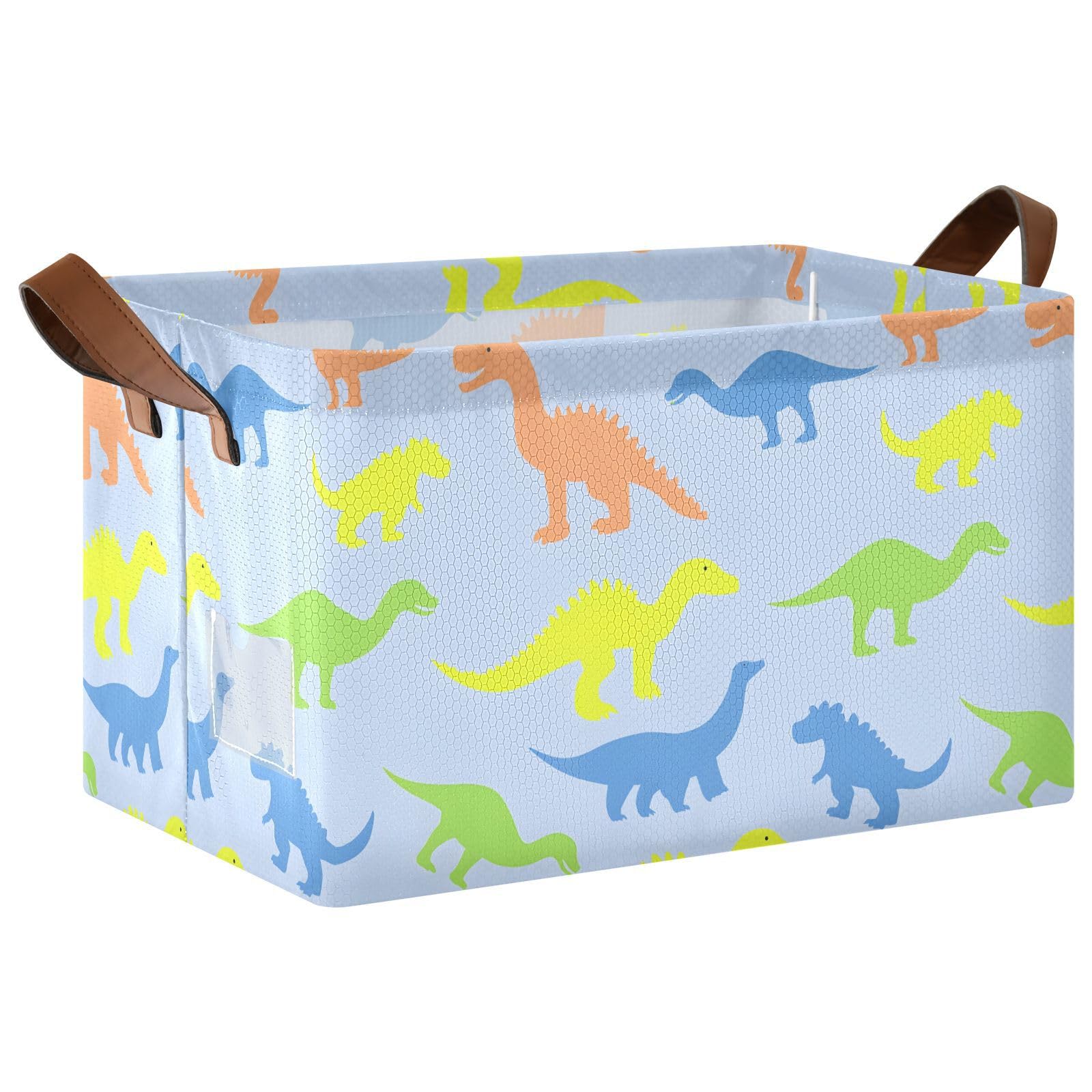 Boîte de rangement colorée à motif dinosaure grand bac étanche de placard