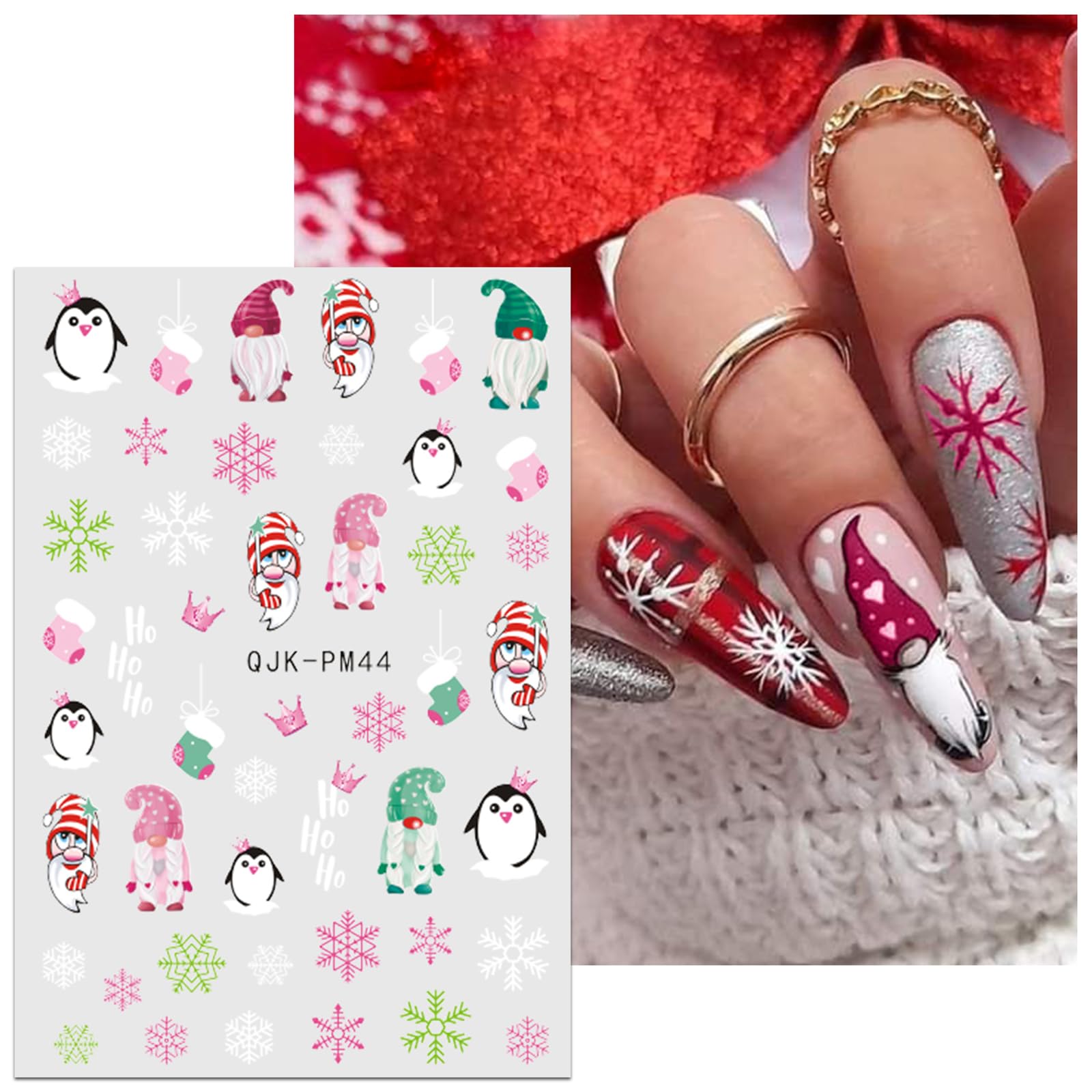 Weihnachtliche Nagelsticker – 9 Blätter Selbstklebende Nail Art Aufkleber Für Festliches Nageldesign