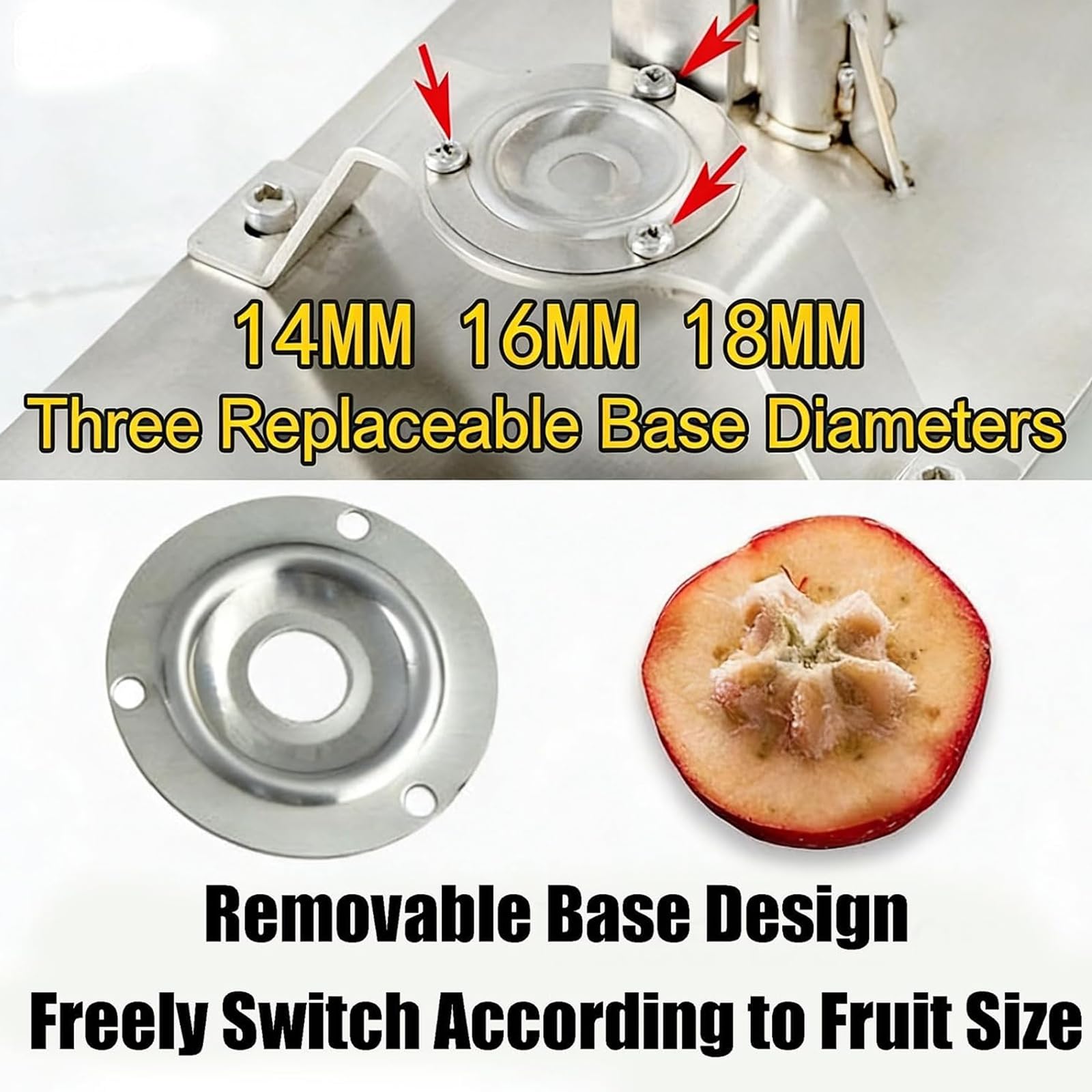 Hawthorn Corer Remover Tool - Manueller Kirschentkerner mit 2 Klingen, Edelstahl Obstentkerner mit rutschfestem Griff für Kirschen, rote Datteln und Jujube