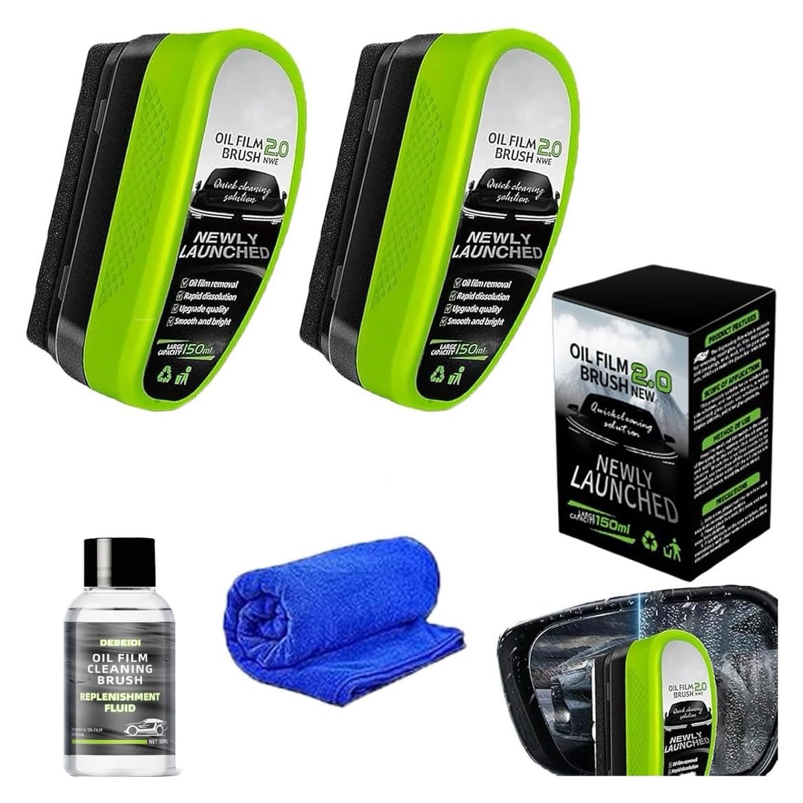 WEILWH Automotive Windshield Brush, Prevents Rain and Fog for Car Glass, 2025 Upgrade and Rain for Automotive Use