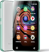 innioasis 160GB MP3 Player with Bluetooth WiFi & Spotify, Pandora, Amazon Music - 4" Touchscreen Android MP4 for Kids with Audible, Libby (White/Green)