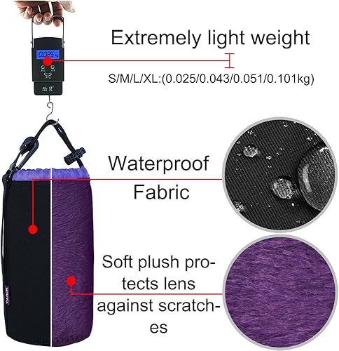 Miniatura 5 de CADeN Juego de 4 fundas de repuesto compatibles con Canon, Nikon, Sony, Pentax, Olympus (pequeña, mediana, grande, X grande) funda protectora gruesa