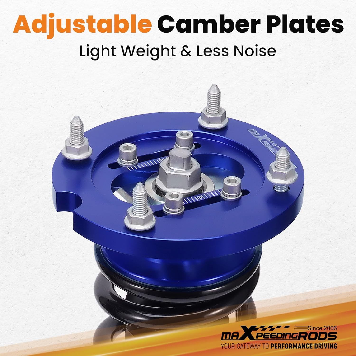 maXpeedingrods Coilovers for Ford Mustang S-197 2005-2014, Height Adjustable Coilovers Suspension Kit, Preset Damping Lowering Kit Blue