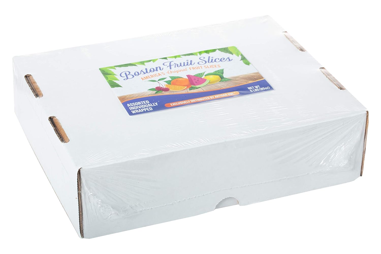 Boston Fruit Slice Individually Wrapped Sugar Free Gummy Candy 2lb Boxed Assortment