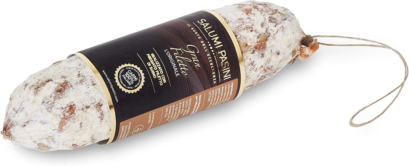 Salame Gran Filetto, Filet Salami, italian food by Salumi Pasini, 170 gr