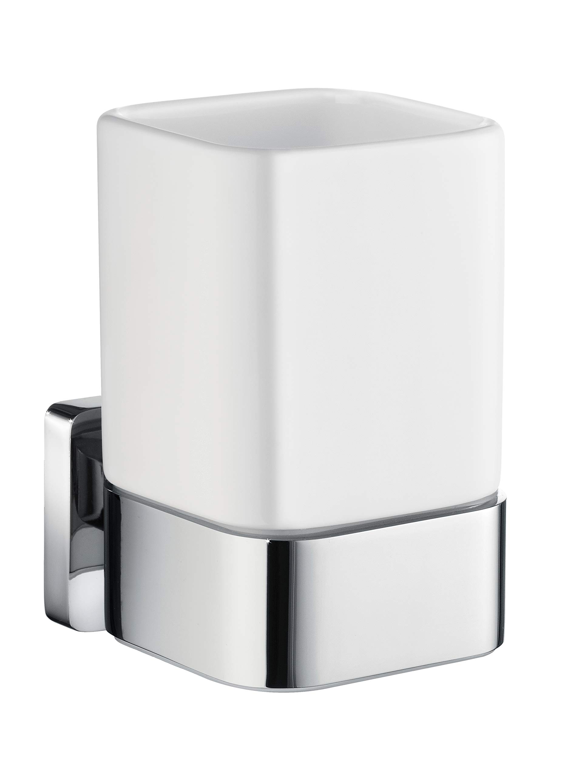 Smedbo Porcelain Tumbler With Polished Chrome Wall Mount Holder from B&Q