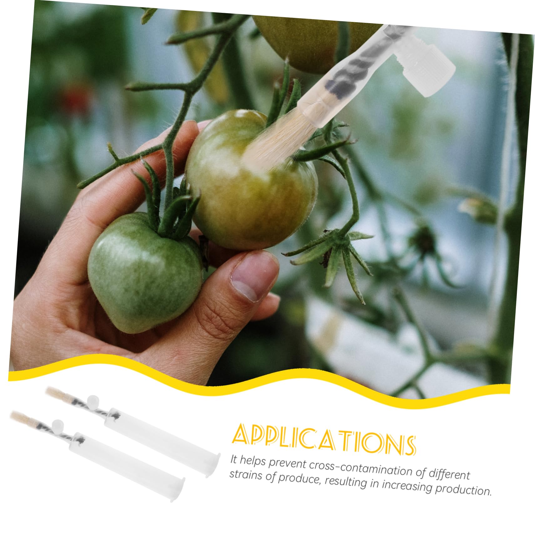 Abaodam 5 Ensembles Stylo Craie Pollinisateur De Fruits Et Légumes Pollinisateur De Plantes Jardinage Outil De Pollinisation des Fleurs Pollinisation De La Cour Plastique 2 Pièces * 5