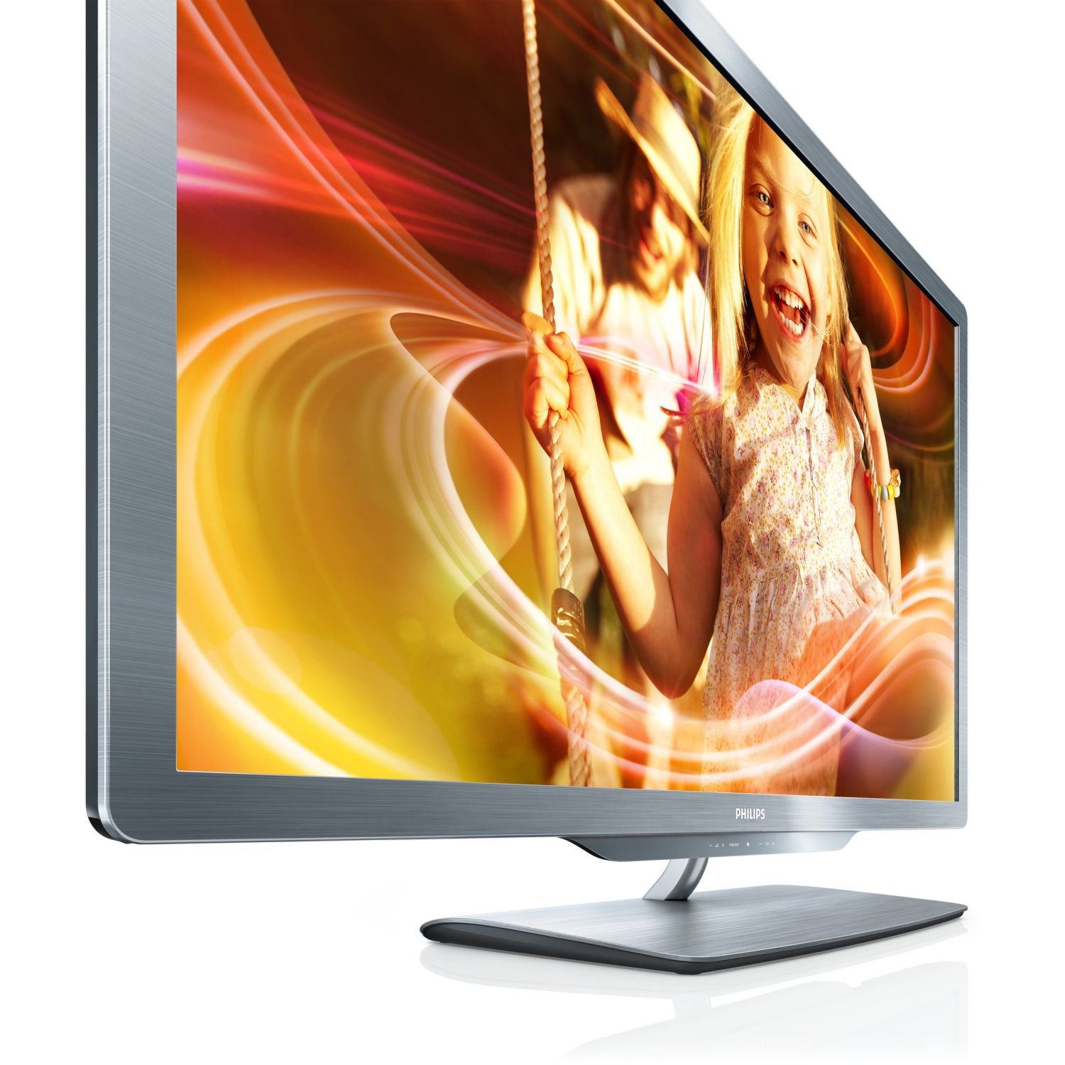 Philips 42PFL7606K/02 TV LCD 42" (107 cm) avec rétro-éclairage LED Technologie Ambilight 3D Full HD Technologie PMR 400 Hz Tuner TNT DVB-T/C/S Smart TV Gris argent (Import Allemagne)