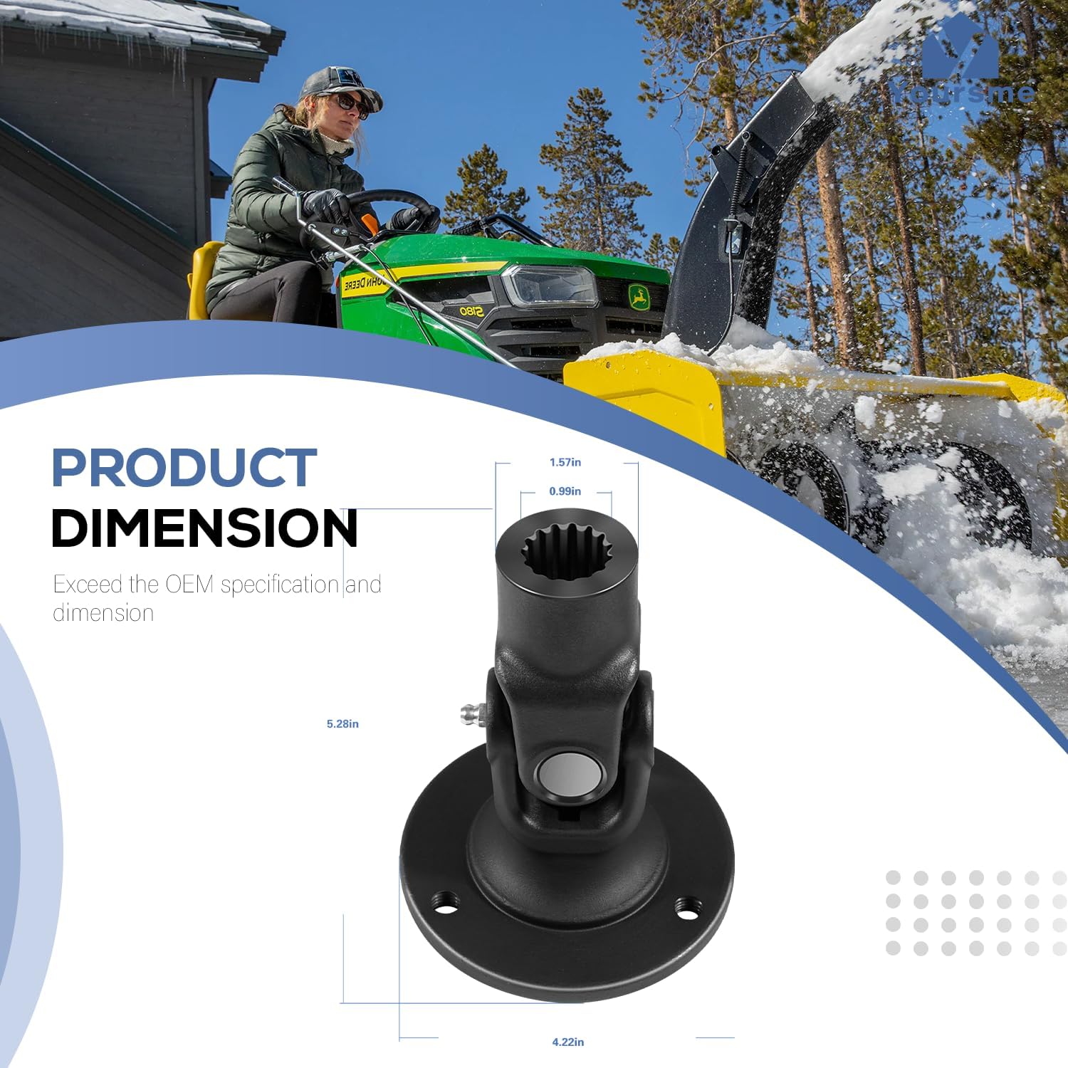 AM38891 Rotor Drive Plate Fit for John Deere 47" 54" 59" 60" 2-Stage Snow Blowers Heavy-duty Made