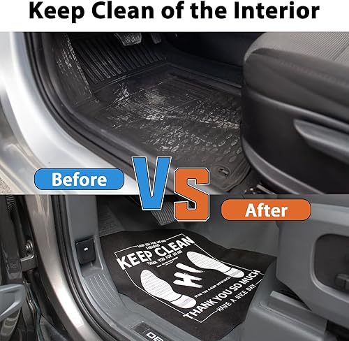 Miniatura 3 de Alfombrillas desechables para automóvil, 50 unidades, cubierta protectora para automóvil, ajuste universal, alfombrilla protectora delantera y