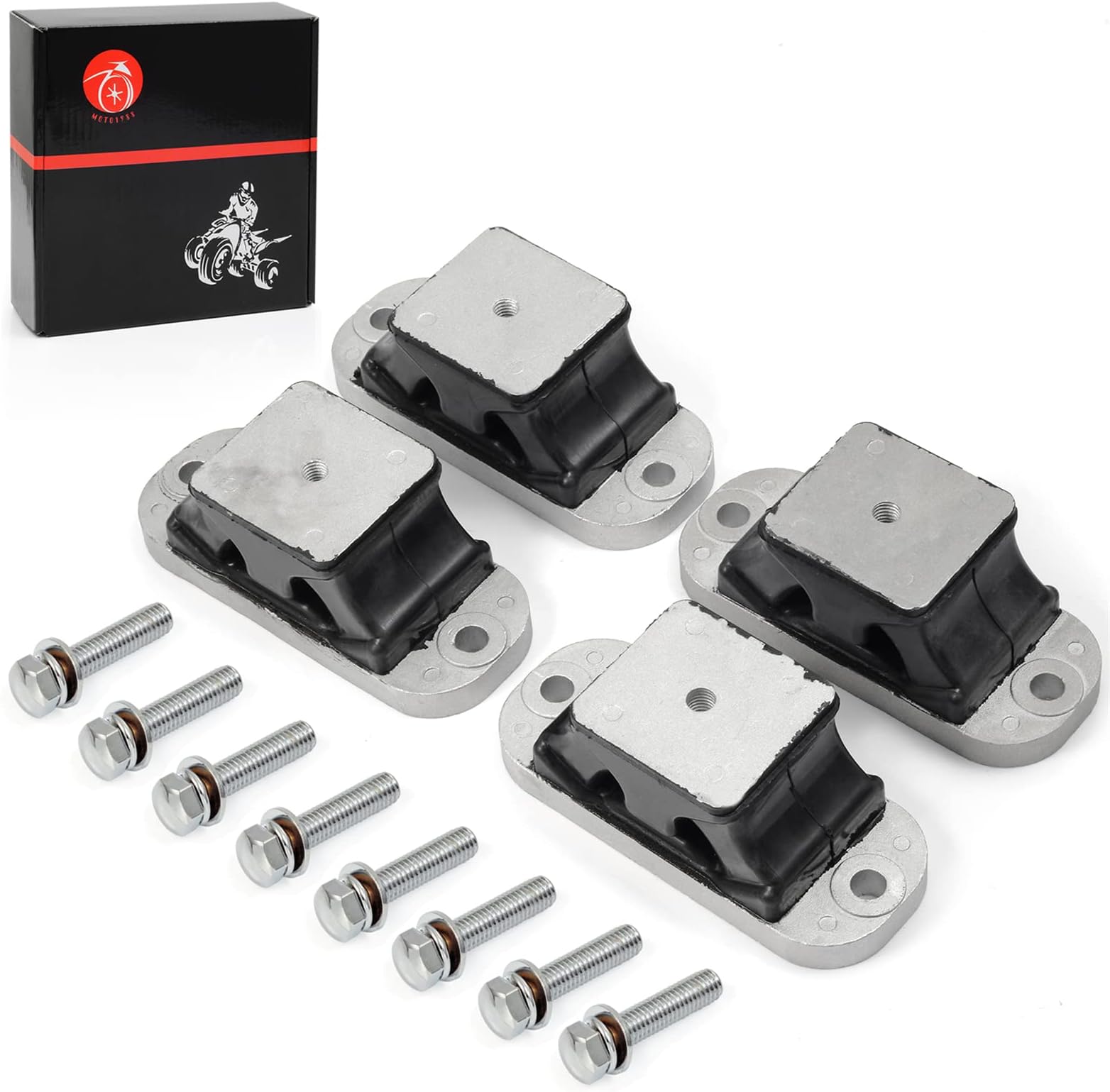 4 Pack Engine Motor Mount Rubber for Yamaha WaveRunner 1100 1000 FX FZR FZS GP1300R GP1800R FX140 VX Deluxe VXR VXS HO SHO Cruiser VX Sport Cruiser 67X-44517-10-00 67X-44517-00-5B 67X-44517-10-94