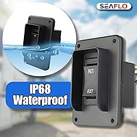 Vista 5 de SEAFLO Interruptor de balancín de potencia con interruptor de gato estabilizador, máximo 30 amperios, 12 V/24 V, extensión retráctil, arnés