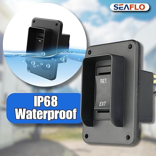 Miniatura 5 de SEAFLO Interruptor de balancín de potencia con interruptor de gato estabilizador, máximo 30 amperios, 12 V24 V, extensión retráctil, arnés de cables