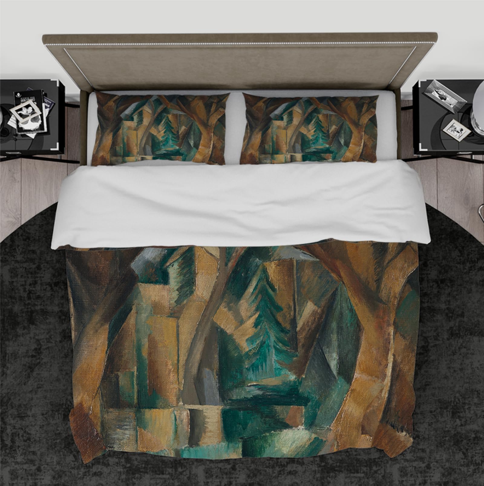 Parure de lit housse de couette Georges Braque 3 pièces grand lit 260x220