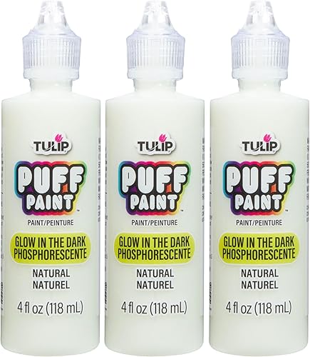 TULIP Puff Paint Glow Natural 4 fl. oz. Paquete de 3
