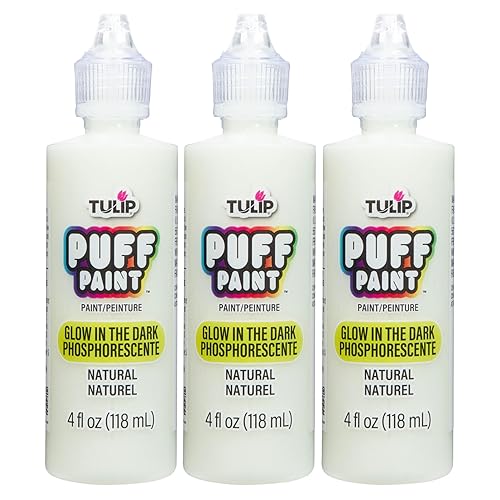 Tulip Puff Glow In The Dark Fabric Paint, Permanent Craft
