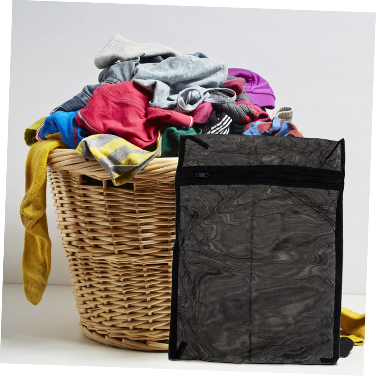 PRETYZOOM 8 Pezzi borsa per biancheria nera sacchetti organizer valigia buste organizer valigia sacchetti per il bucato in per bucato sacchi per lavare i vestiti biancheria intima reggiseni